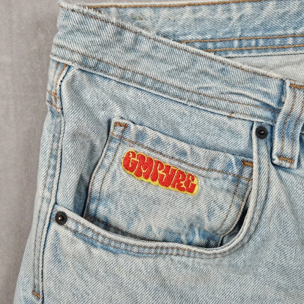 Empyre Jeans Mens 32x30 Relaxed Fit Lightwash Denim Skater Grunge Streetwear Y2K - Picture 6 of 16